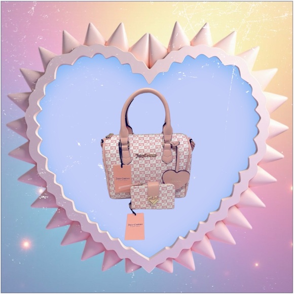Juicy Couture J Geo Pink Diamond BestSeller Fame Satchel with matching wallet - Picture 12 of 12